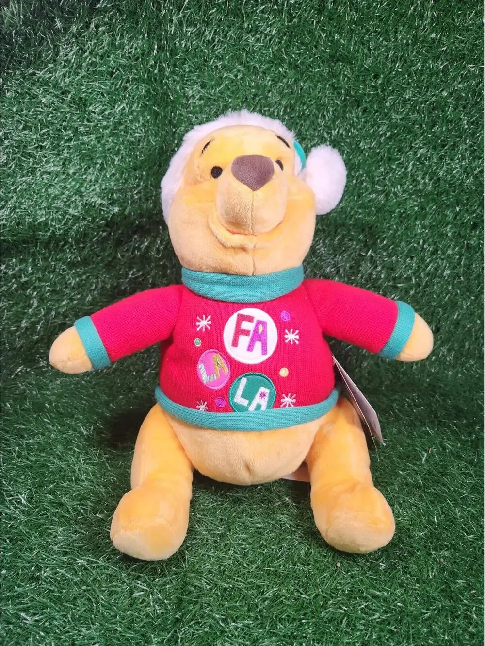 DISNEY STORE WINNIE THE POOH HOLIDAY PLUSH 12 1/2